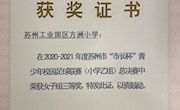 喜报：方洲学子喜获苏州市“市长杯”青少年校园足球联赛小学乙组三等奖